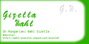 gizella wahl business card